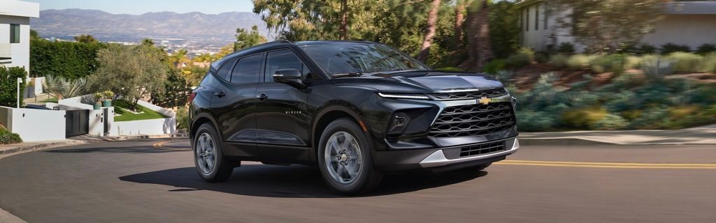 2025 Chevy Blazer driving in southern California
