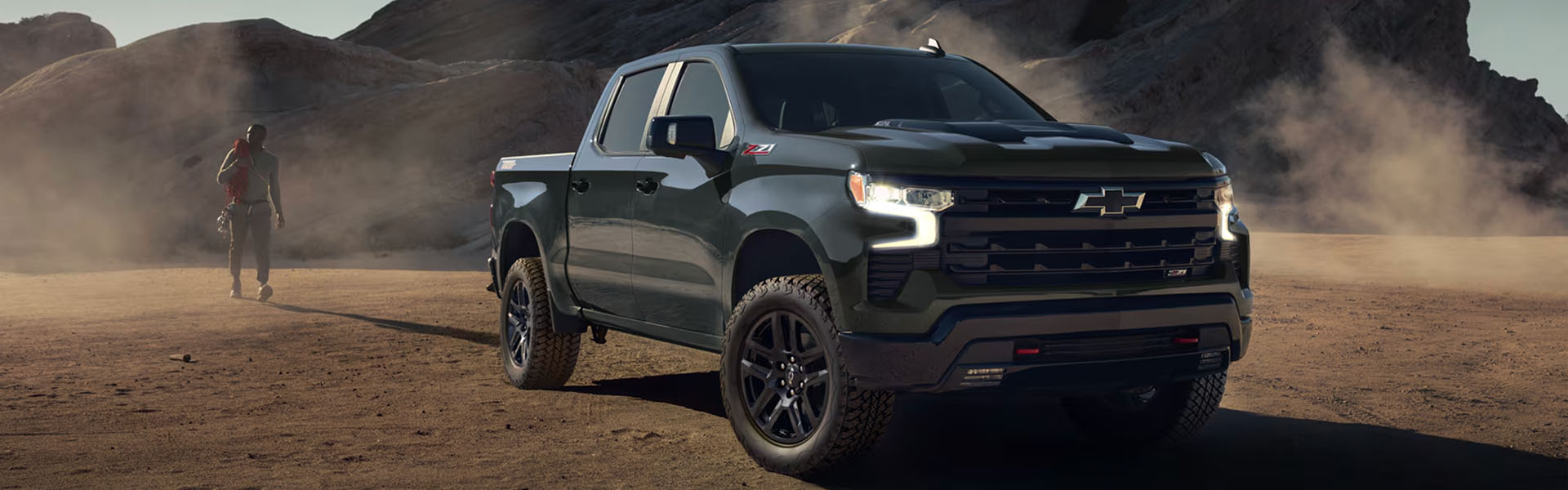 2026 Chevy Silverado Z71 4WD full-size pickup truck built for towing, off-road performance, and heavy-duty capability in rugged outdoor environment