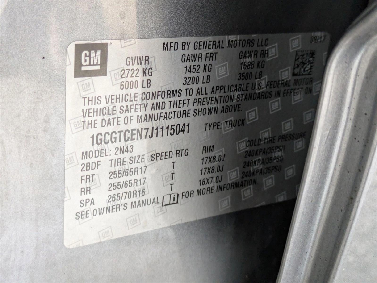 2018 Chevrolet Colorado 4WD LT