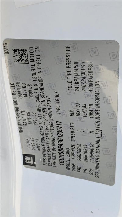 2016 Chevrolet Colorado 2WD WT