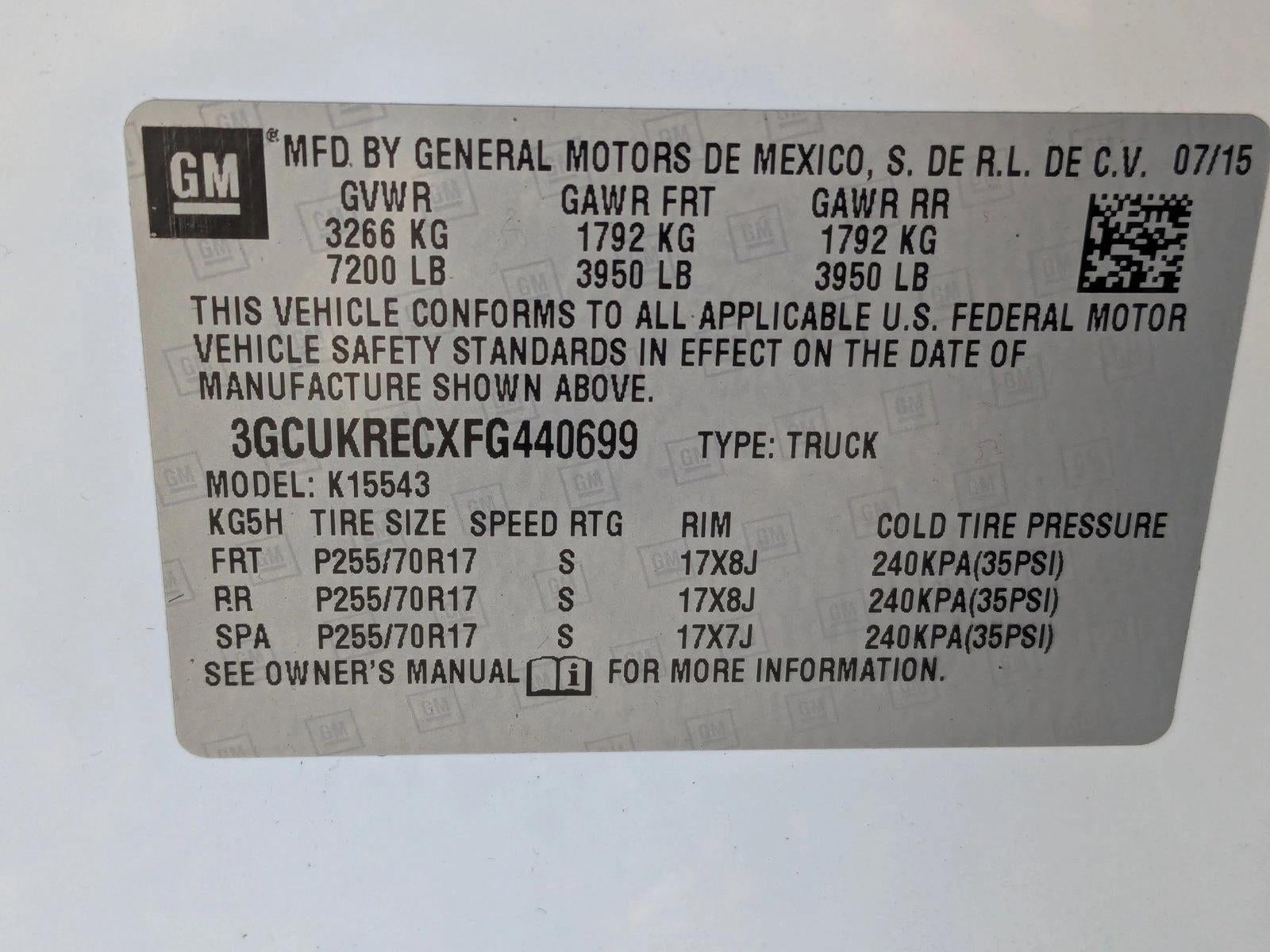 2015 Chevrolet Silverado 1500 LT