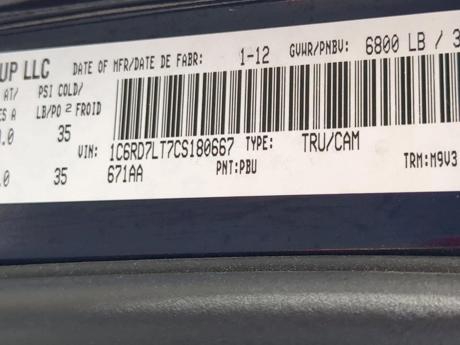 2012 RAM 1500 4WD Crew Cab 5.7 Ft Box SLT