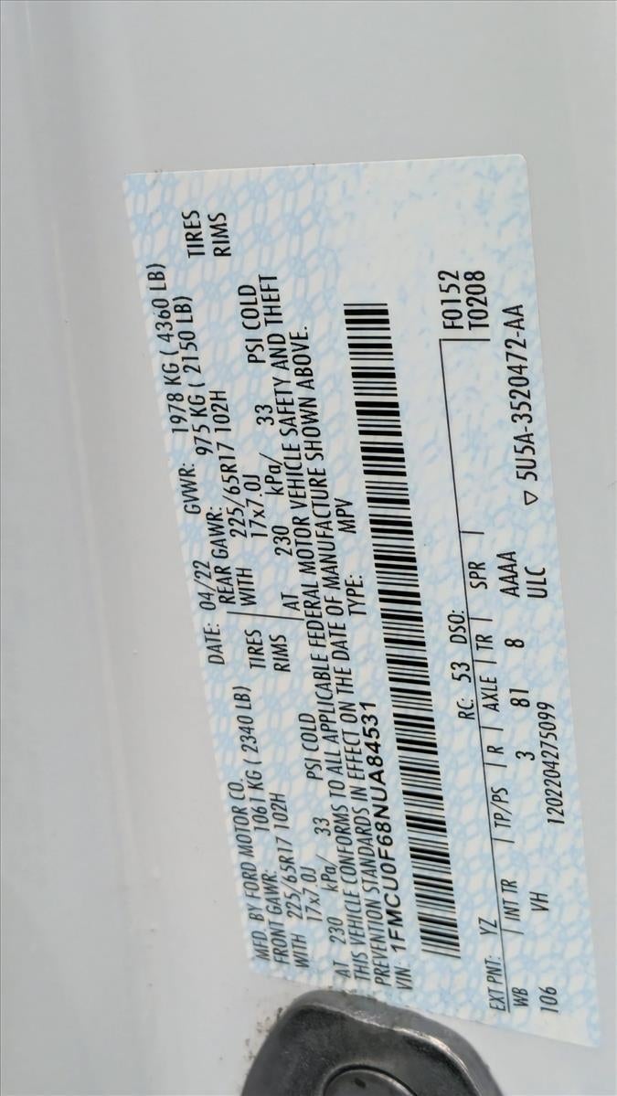 2022 Ford Escape S FWD