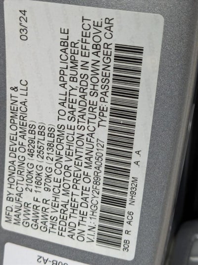 2024 Honda Accord Hybrid Touring Sedan