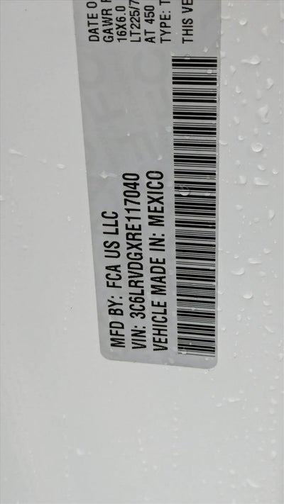 2024 RAM ProMaster Cargo Van SLT+ 2500 High Roof 159" WB