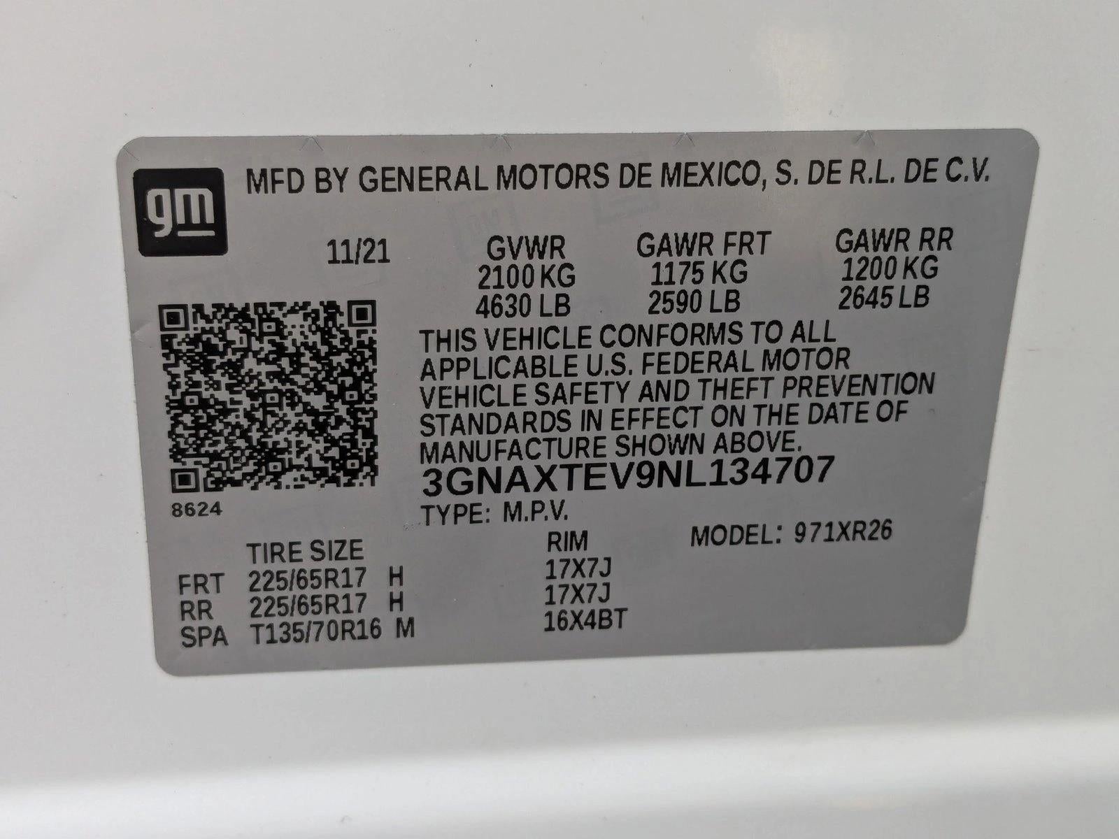 2022 Chevrolet Equinox AWD 4dr LT w/2FL