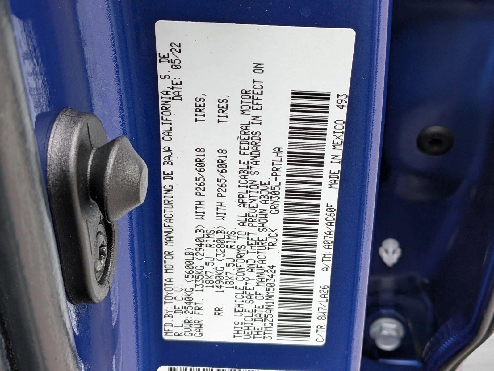 2022 Toyota Tacoma 4WD 4WD Limited Double Cab 5' Bed V6 AT (Natl)