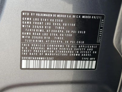 2022 Volkswagen Tiguan 2.0T SE FWD