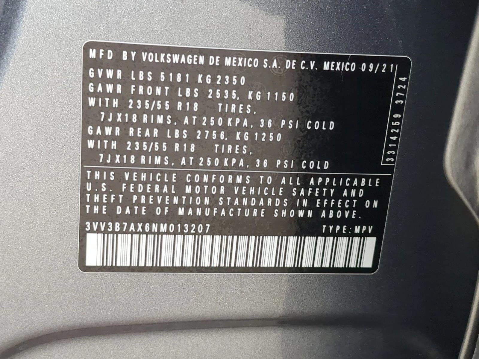 2022 Volkswagen Tiguan 2.0T SE FWD