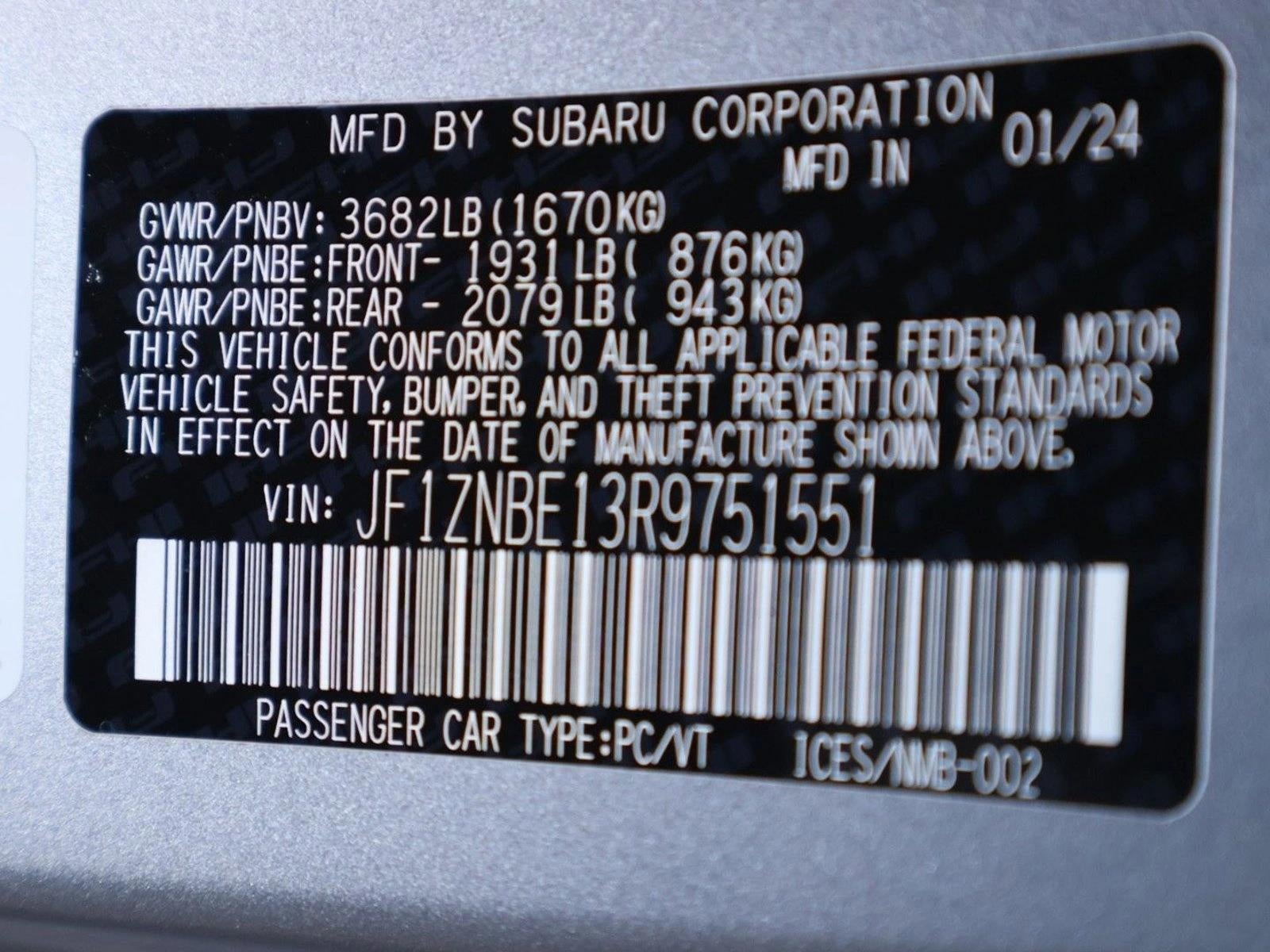 2024 Toyota GR86 Premium Manual (Natl)