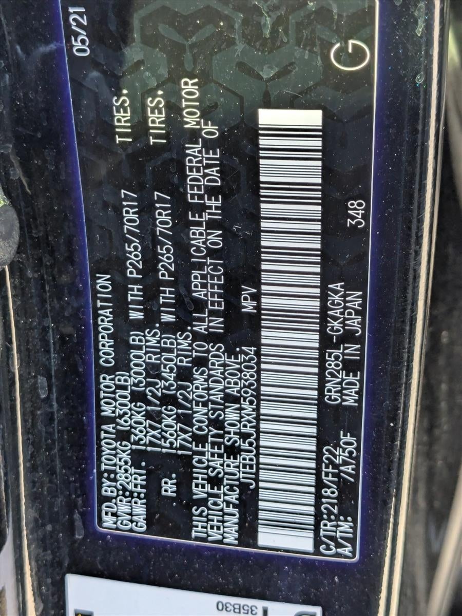 2021 Toyota 4Runner Trail Special Edition 4WD (Natl)