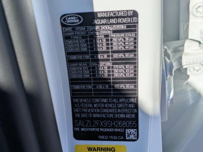 2025 Land Rover Range Rover Evoque Dynamic SE AWD