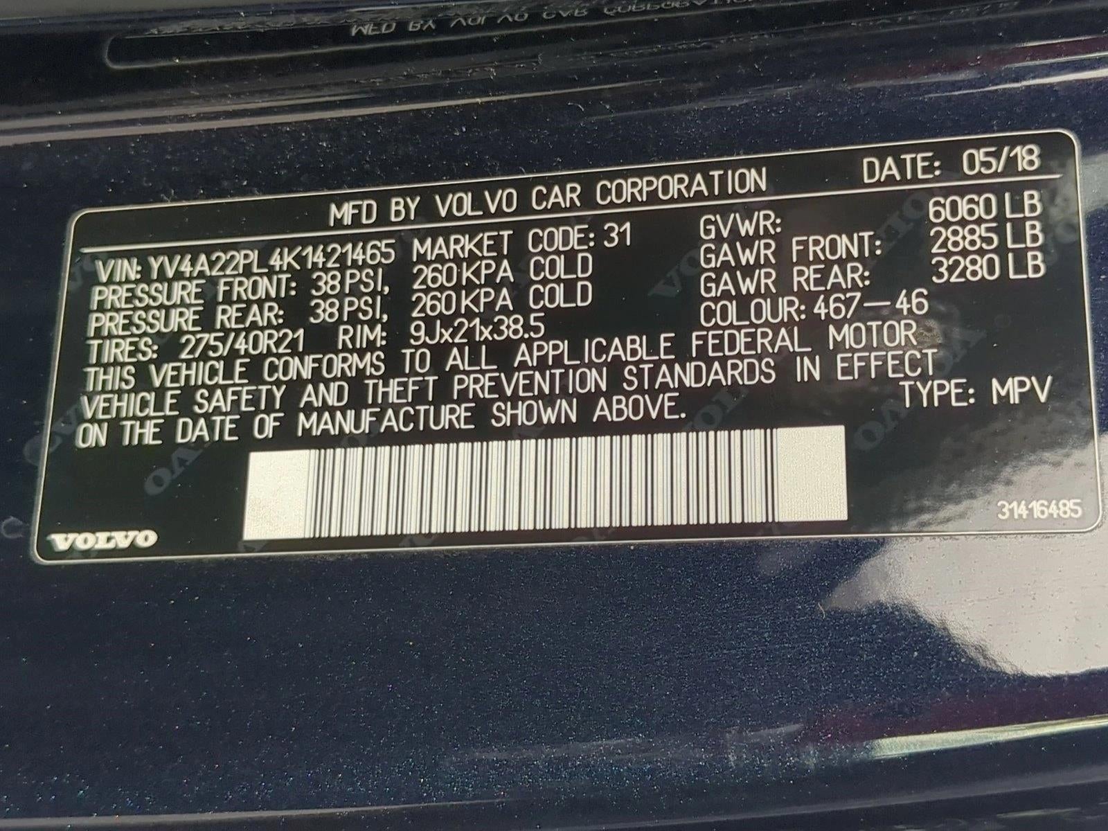 2019 Volvo XC90 T6 AWD Inscription