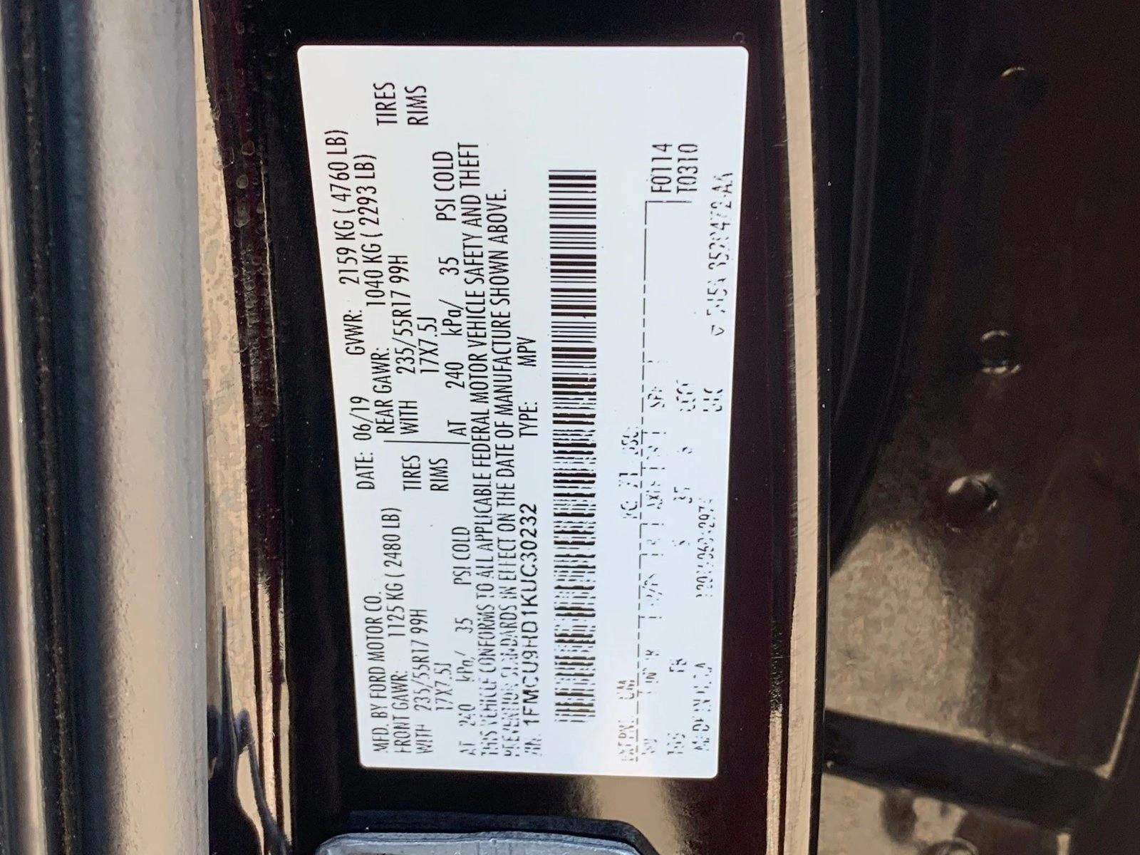 2019 Ford Escape SEL 4WD