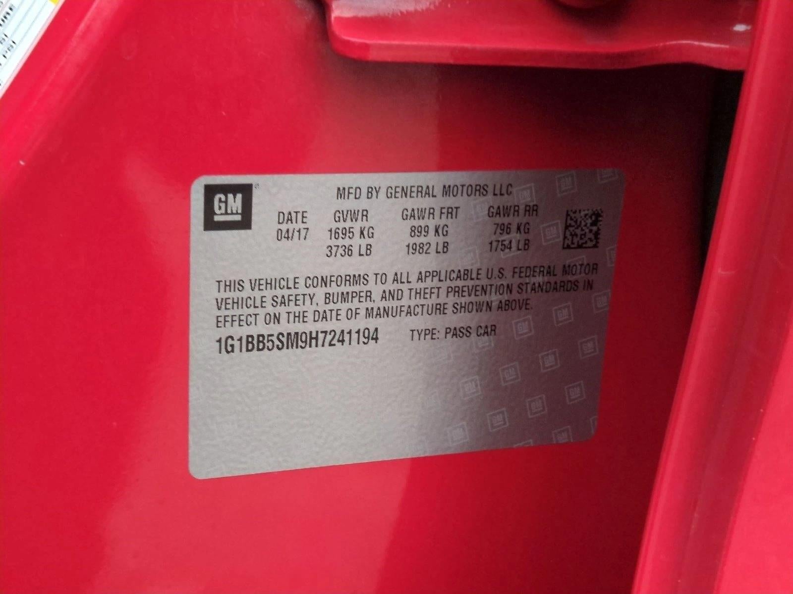 2017 Chevrolet Cruze Sedan LS (Manual)