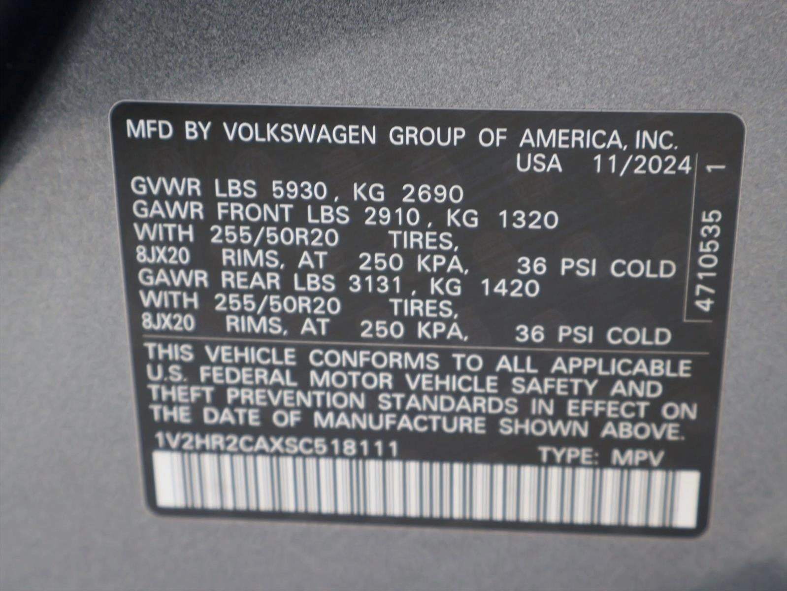 2025 Volkswagen Atlas 2.0T SE w/Technology 4MOTION