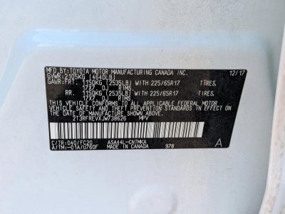 2018 Toyota RAV4 XLE AWD (Natl)
