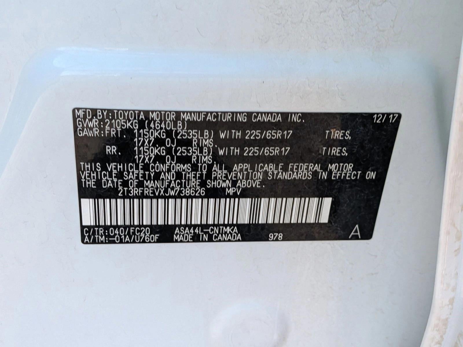 2018 Toyota RAV4 XLE AWD (Natl)