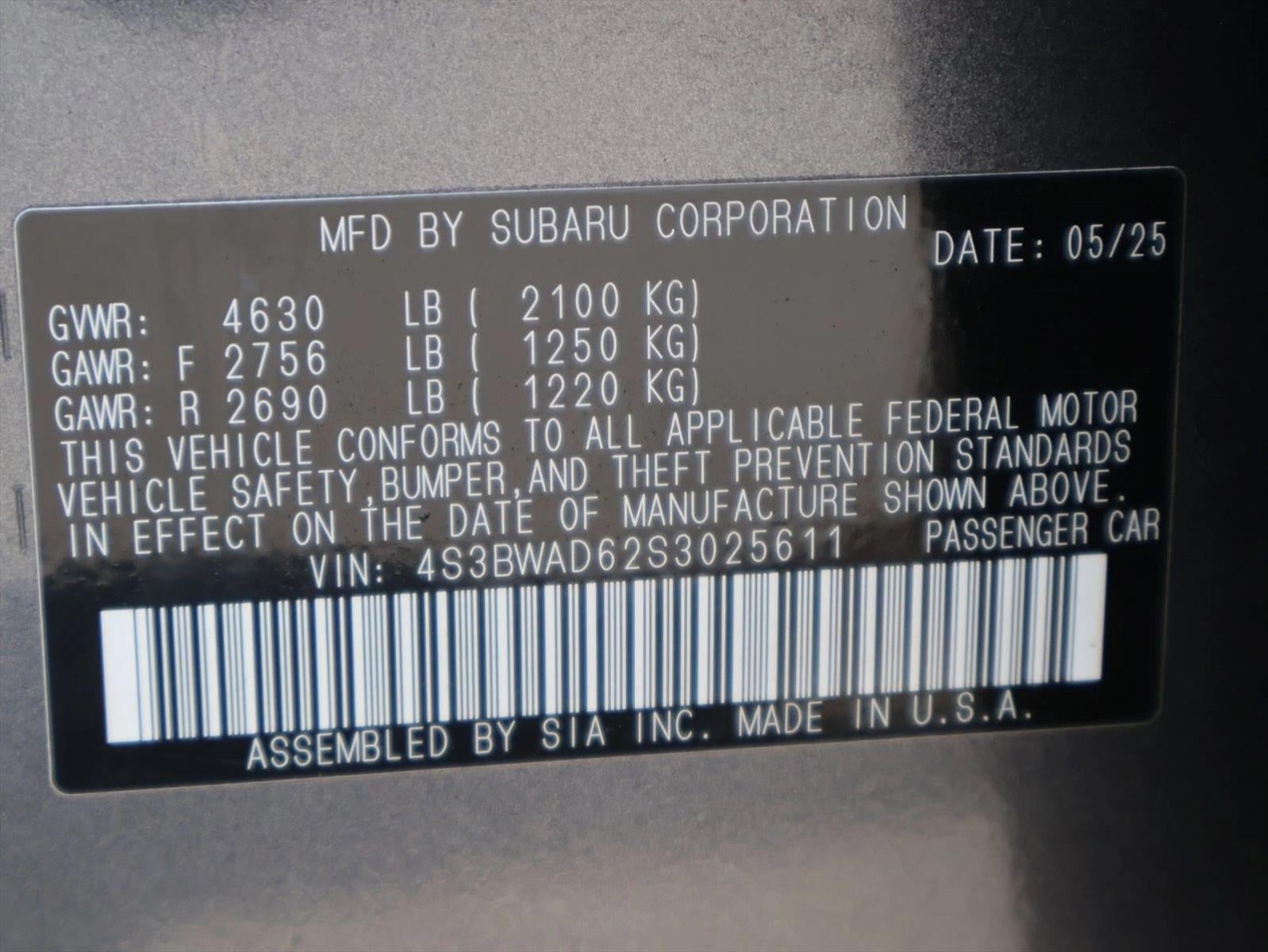 2025 Subaru Legacy Premium AWD