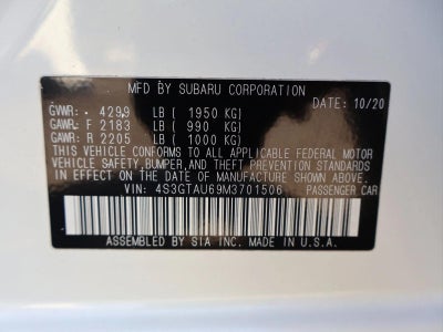 2021 Subaru Impreza Limited 5-door CVT