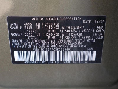 2019 Subaru Outback 2.5i Premium