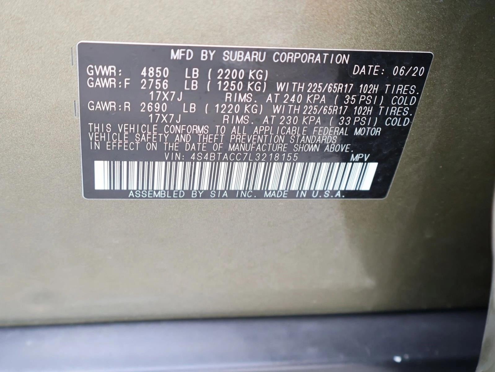 2020 Subaru Outback Premium CVT