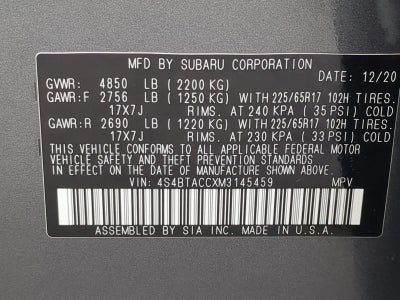 2021 Subaru Outback Premium CVT