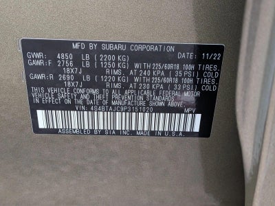 2023 Subaru Outback Onyx Edition CVT