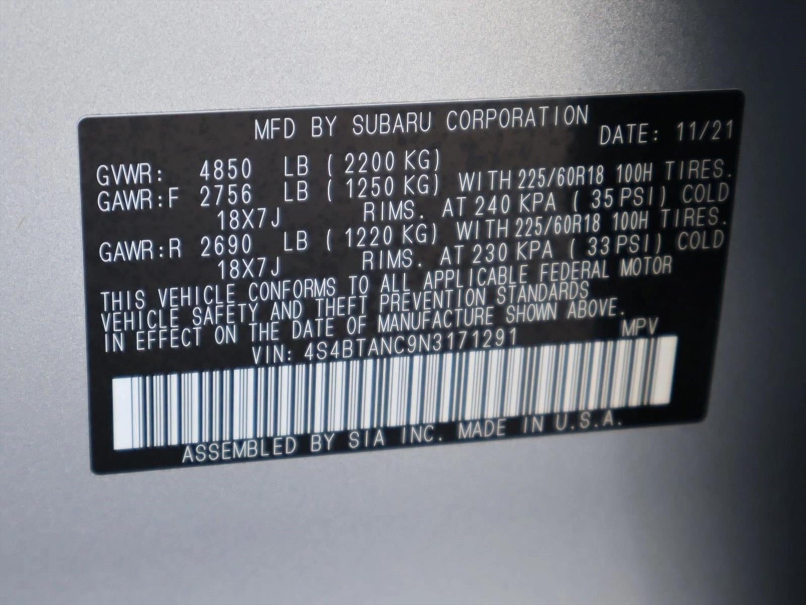 2022 Subaru Outback Limited CVT