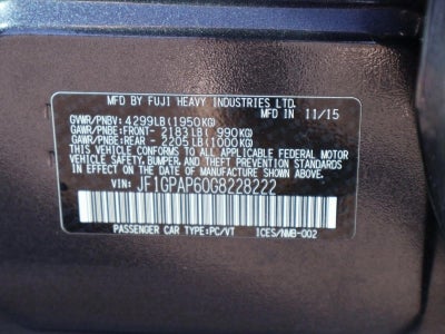 2016 Subaru Impreza Wagon 5dr CVT 2.0i Sport Premium