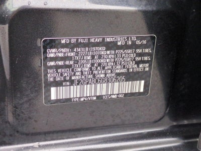 2016 Subaru Crosstrek 2.0i Premium CVT