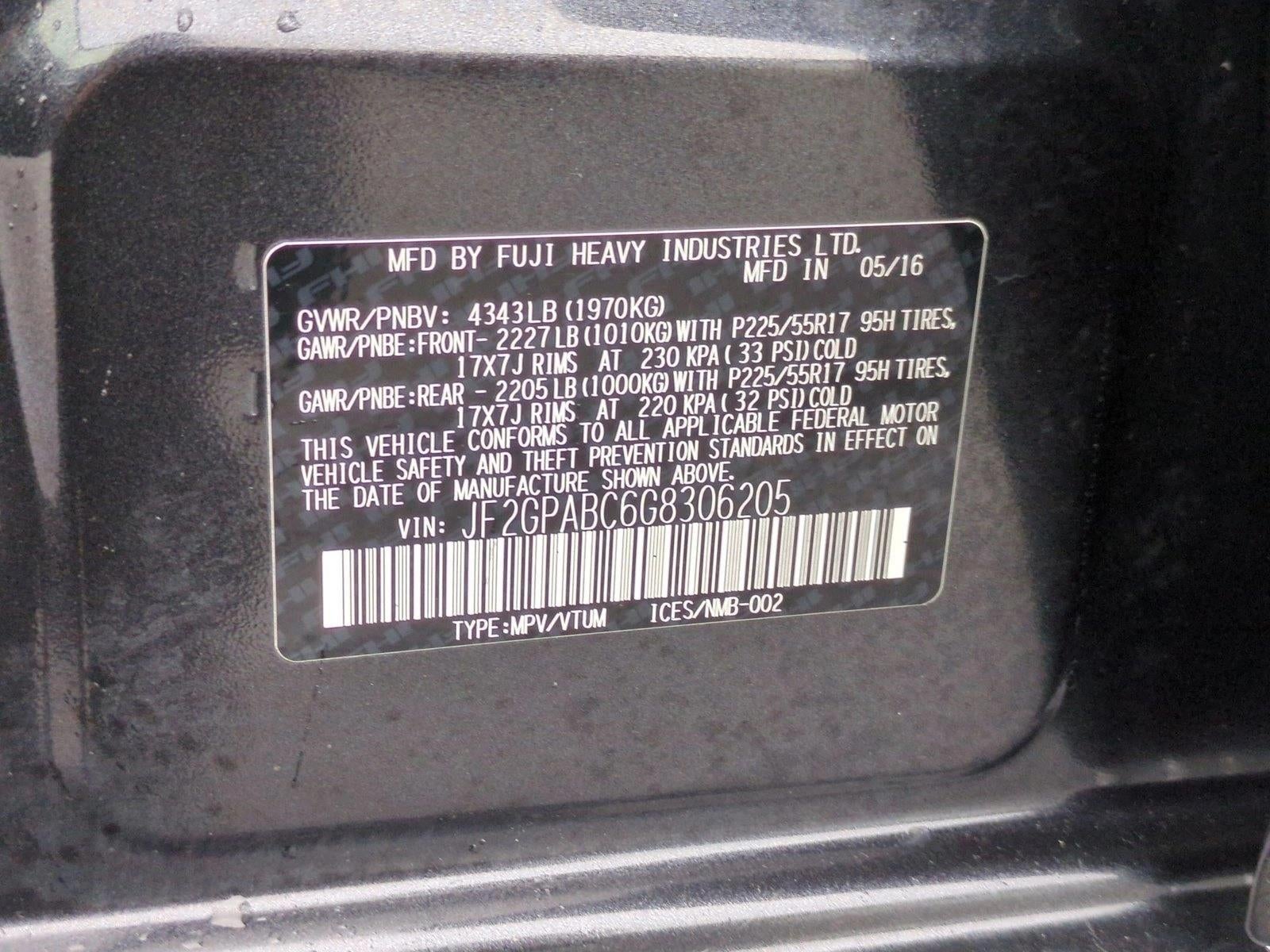 2016 Subaru Crosstrek 2.0i Premium CVT