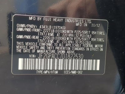 2013 Subaru XV Crosstrek 2.0i Premium Manual