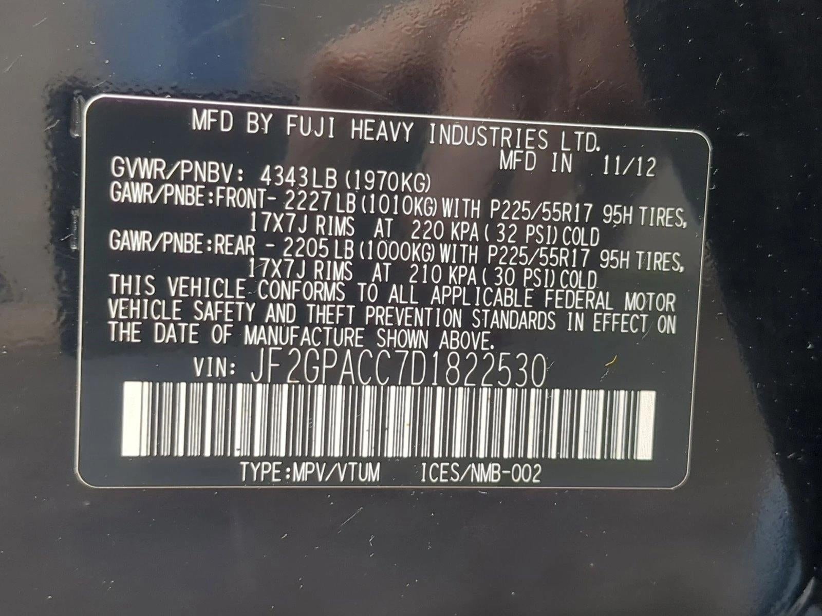 2013 Subaru XV Crosstrek 2.0i Premium Manual