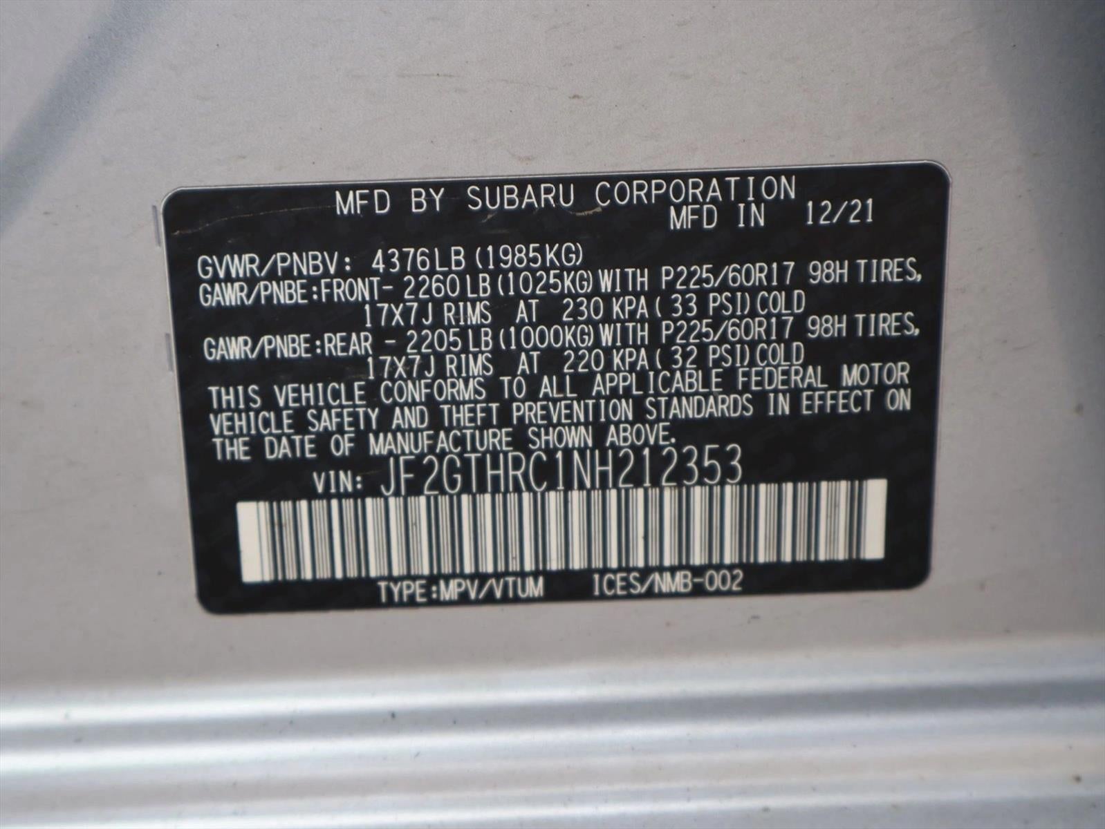 2022 Subaru Crosstrek Sport CVT