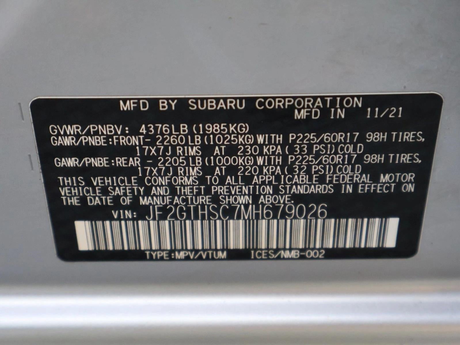 2021 Subaru Crosstrek Sport CVT