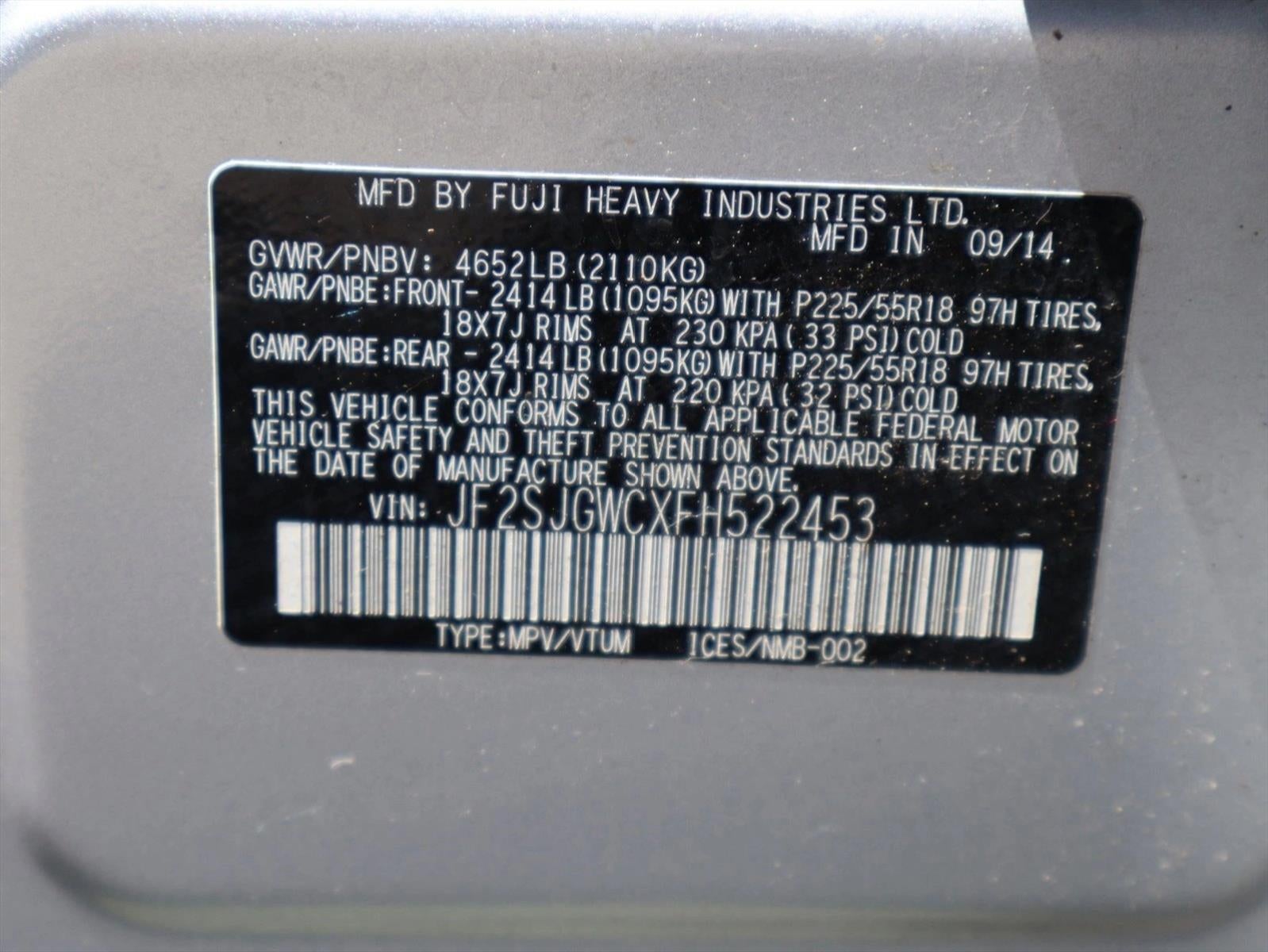 2015 Subaru Forester 2.0XT Touring