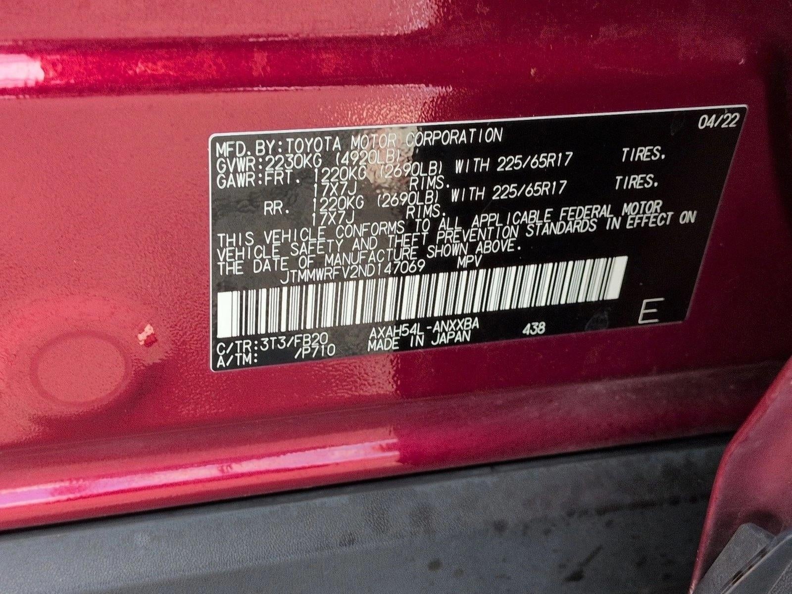 2022 Toyota RAV4 Hybrid LE AWD (Natl)