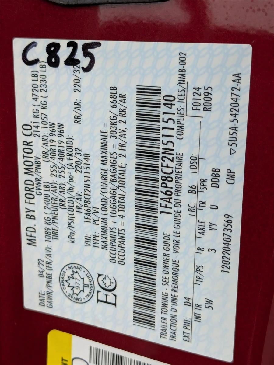 2022 Ford Mustang GT Premium Fastback