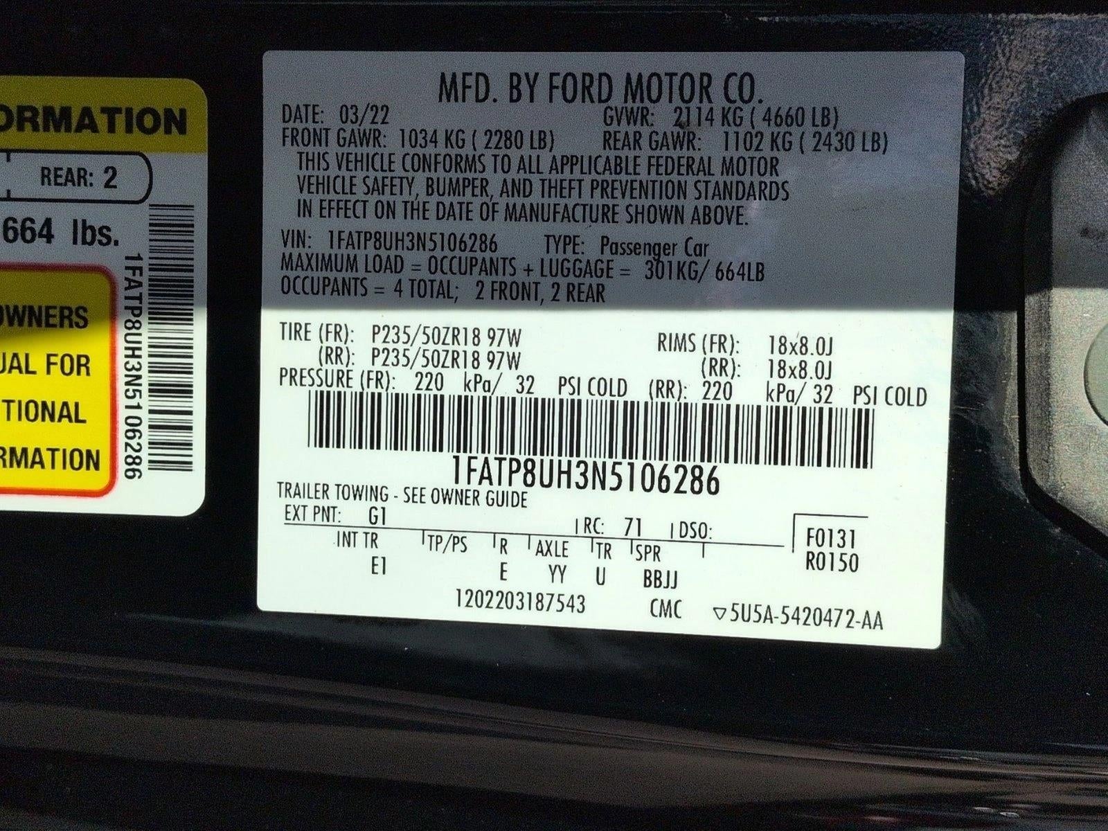 2022 Ford Mustang EcoBoost Premium Convertible