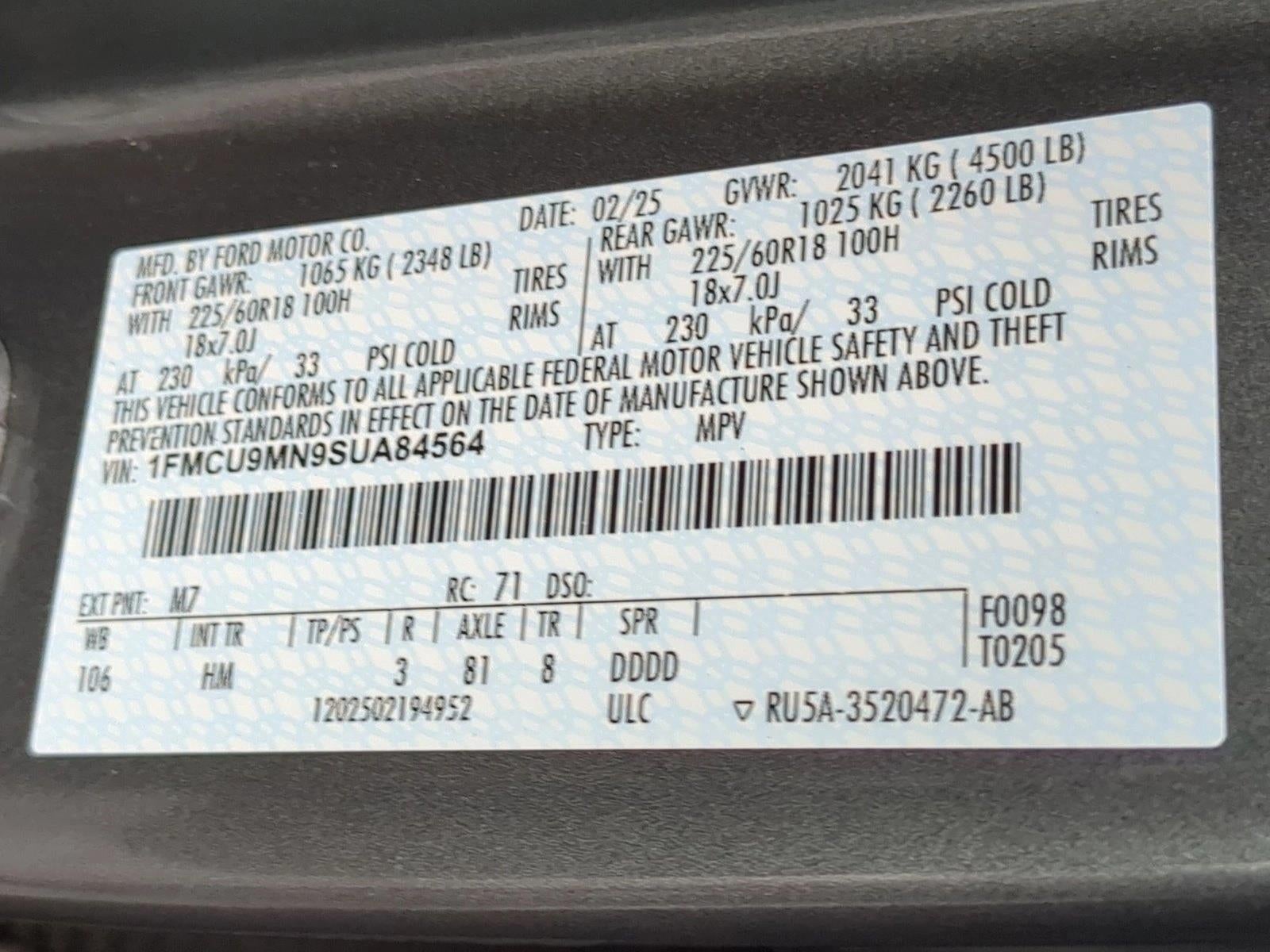 2025 Ford Escape ST-Line AWD