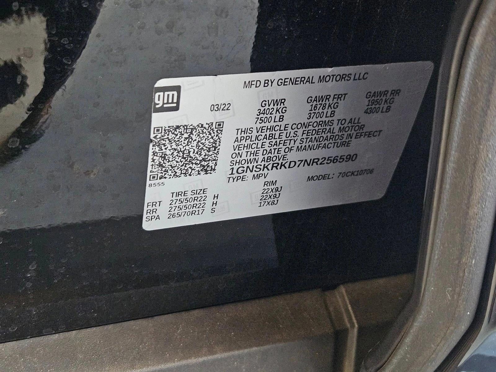 2022 Chevrolet Tahoe 4WD RST