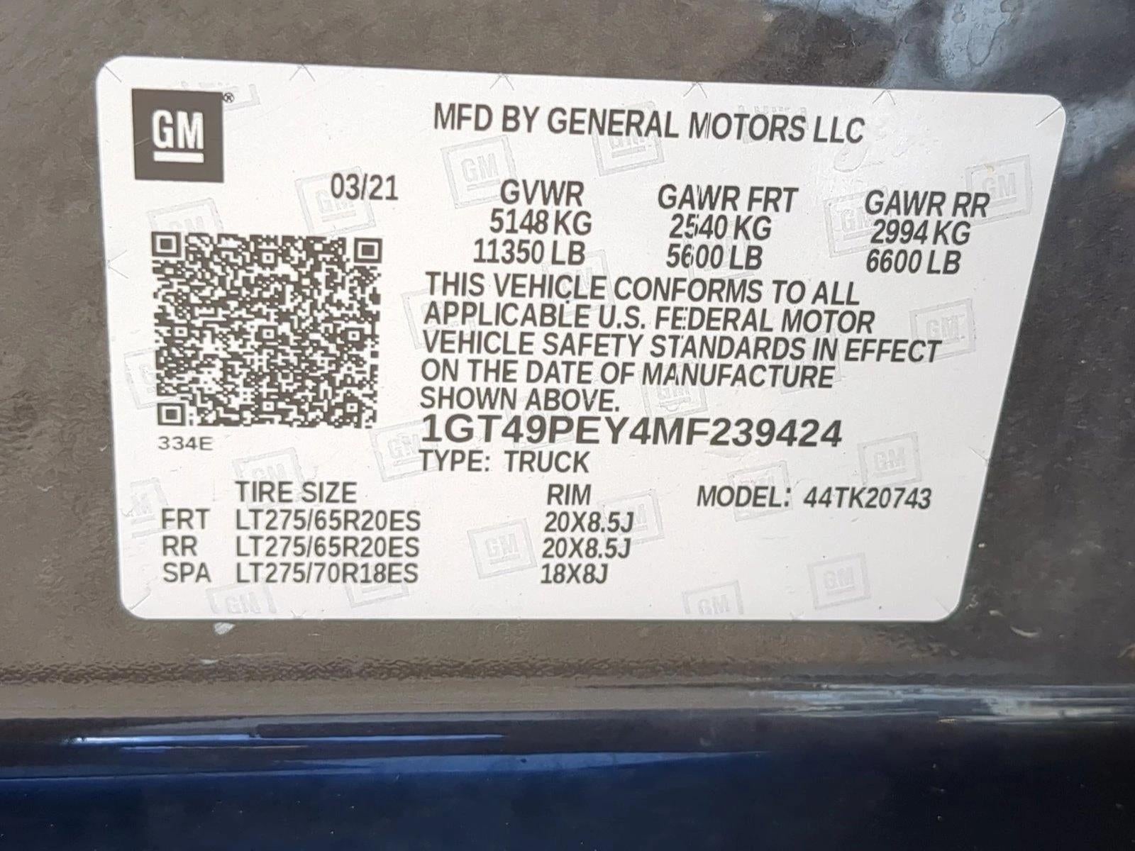 2021 GMC Sierra 2500 HD Crew Cab Standard Box 4-Wheel Drive AT4