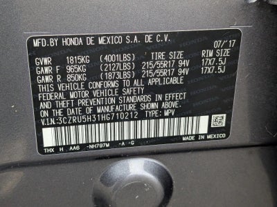 2017 Honda HR-V LX 2WD CVT