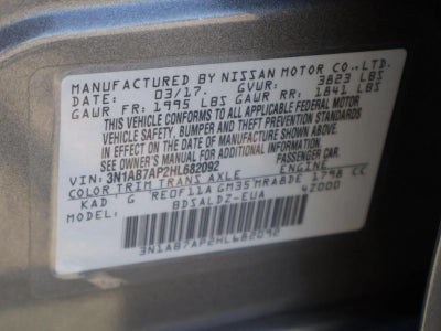 2017 Nissan Sentra SV CVT