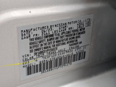 2023 Nissan Sentra SV CVT