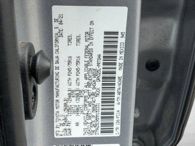 2021 Toyota Tacoma 2WD 2WD SR5 Double Cab 5' Bed V6 AT (Natl)