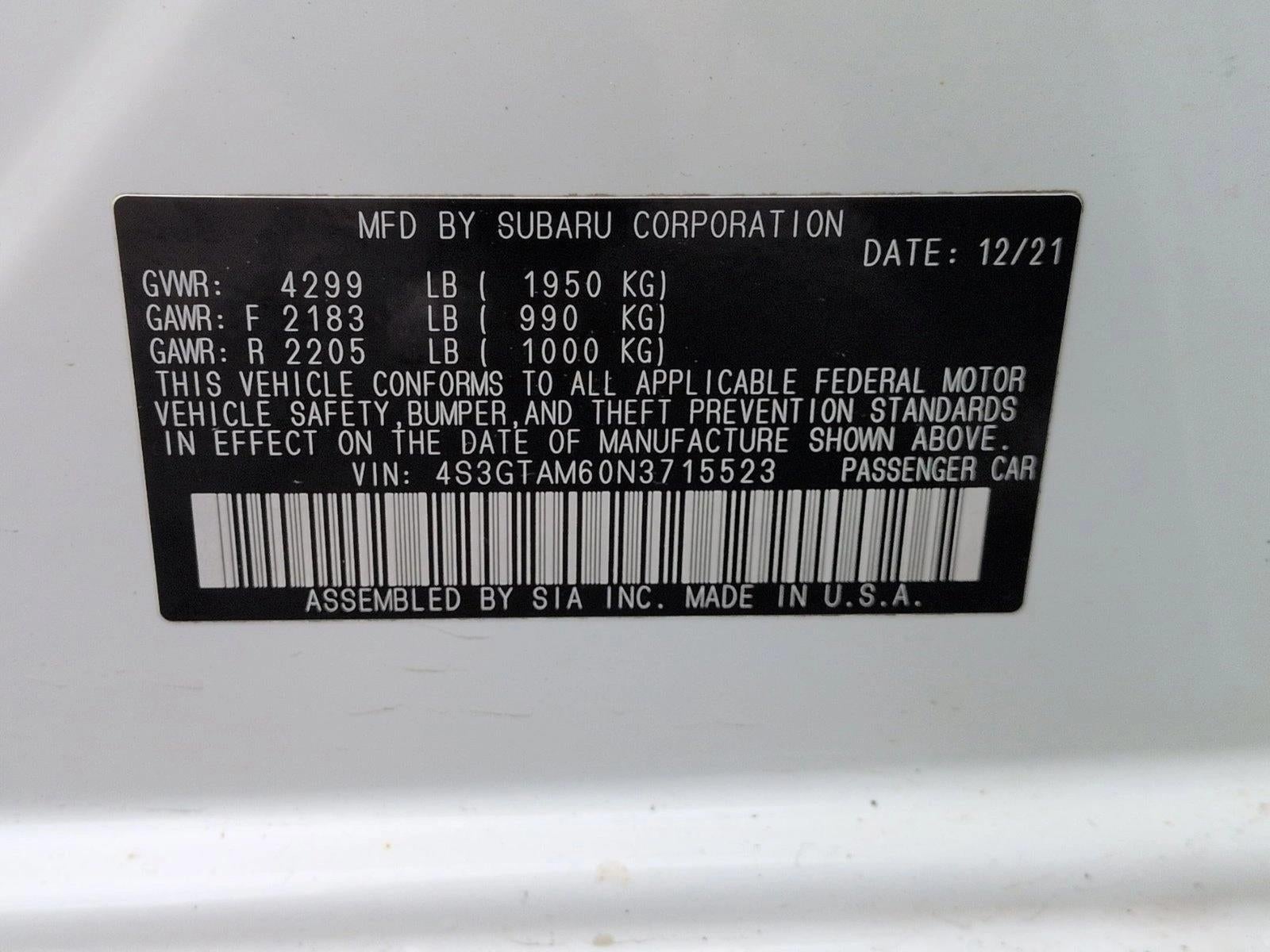 2022 Subaru Impreza Sport 5-door CVT