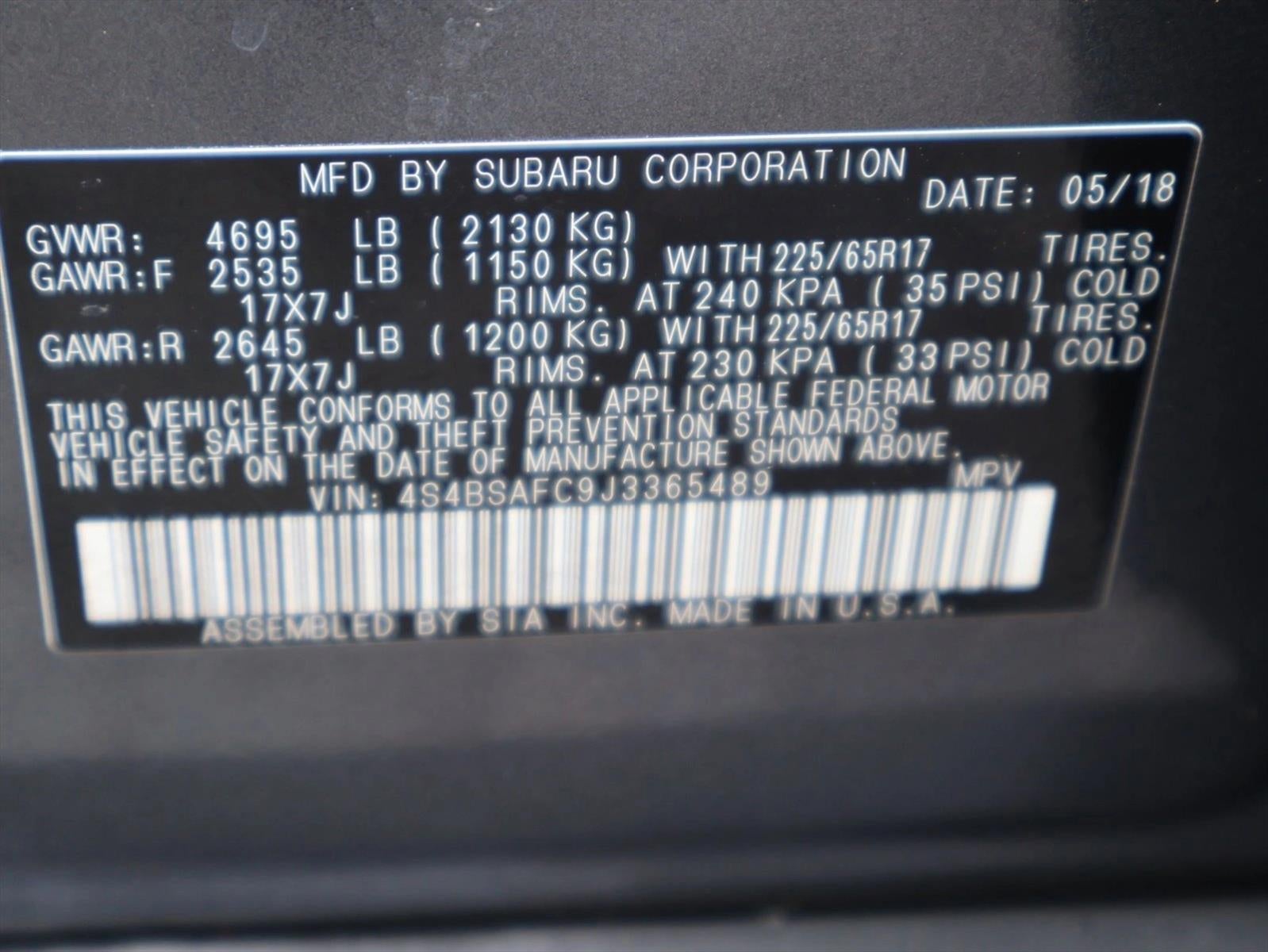 2018 Subaru Outback 2.5i Premium