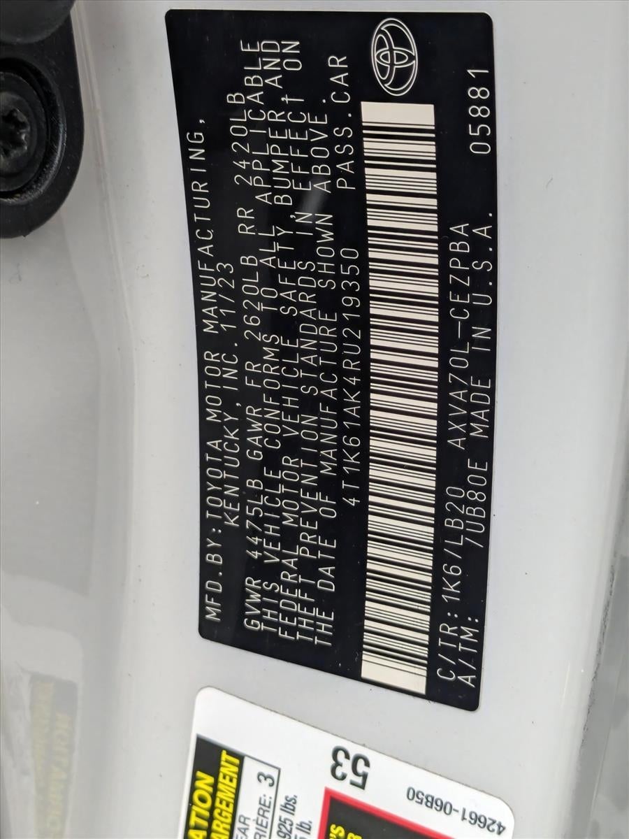 2024 Toyota Camry XSE Auto (Natl)